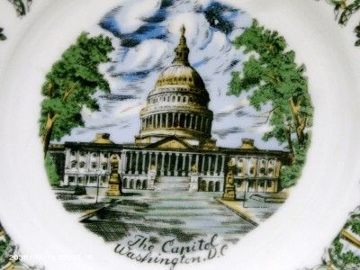 Vintage Collector Plate Of The Capital Washington, D.C.  