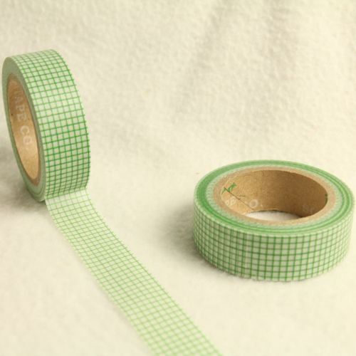 Japanese washi tape(Decorative paper tape) small grids pattern 3 rolls 