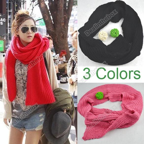   New thick Women favorite star fall han Long Warm knit scarf shawl wrap