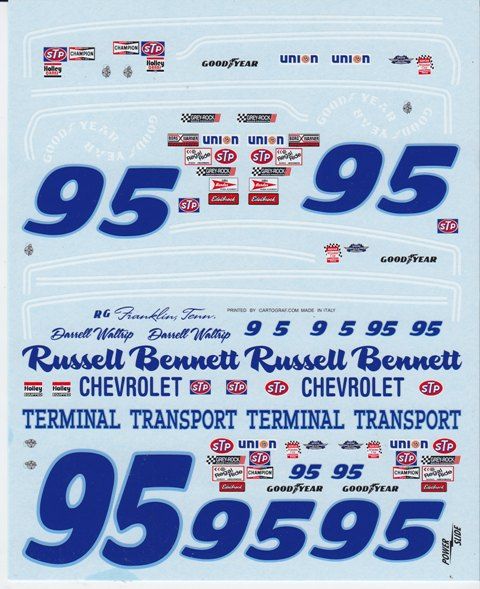 95 Darrell Waltrip Terminal Transports 72 74 Decals P  