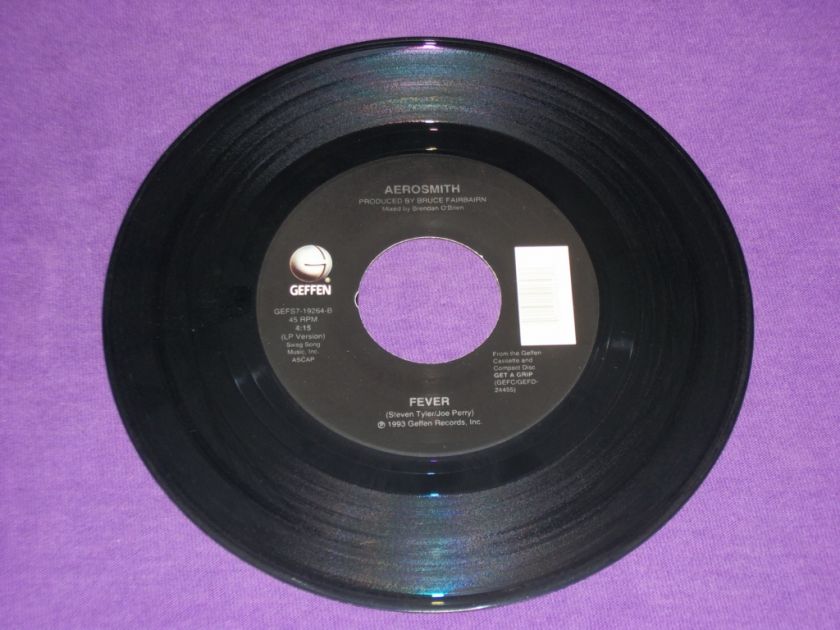 Aerosmith Amazing   Fever 19264 Rare 7 45 RPM Vinyl Steven Tyler 