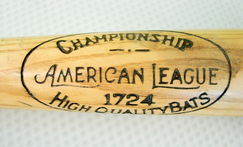 Description Vintage Championship American League Model Baseball Bat