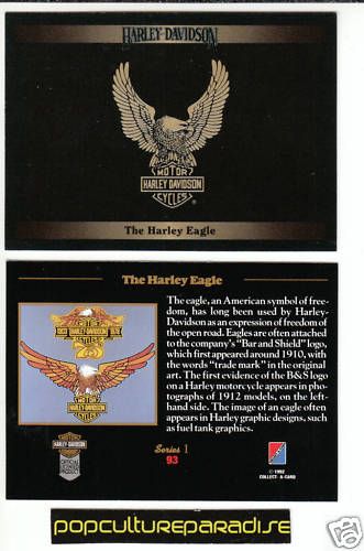 HARLEY DAVIDSON THE HARLEY EAGLE MOTORCYCLE LOGO CARD  