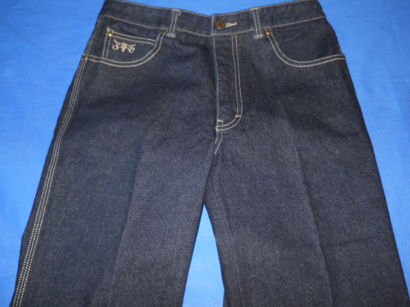 vtg 80s SERGIO VALENTE MENS WESTERN DENIM JEANS 29 X 28  