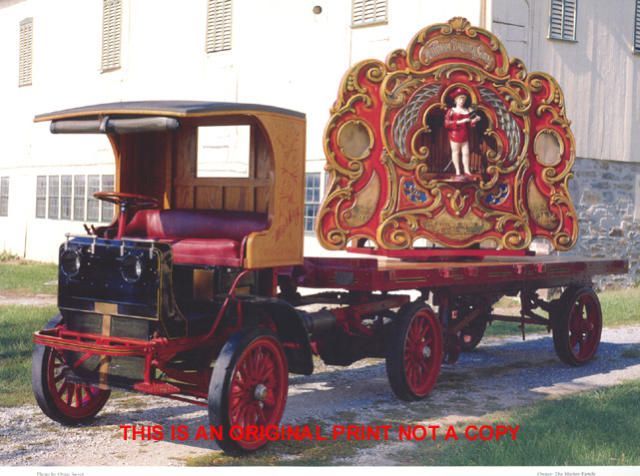 1910 Autocar 1919 Freuhauf Trailer & Street Organ print  