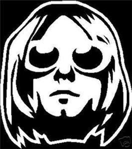 Kurt Curt Cobain Car Window Decal Sticker Nirvana Band  