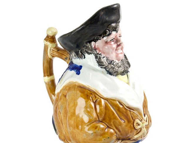 Large French Majolica Nimy Sailor Character Jug 1850  