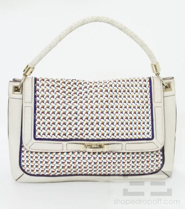 Anya Hindmarch Multicolor Woven Leather Bowery Handbag  