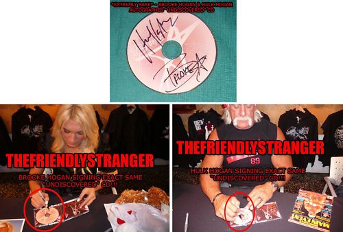   HOGAN & HULK HOGAN signed WWE UNDISCOVERED CD   EXACT PROOF  