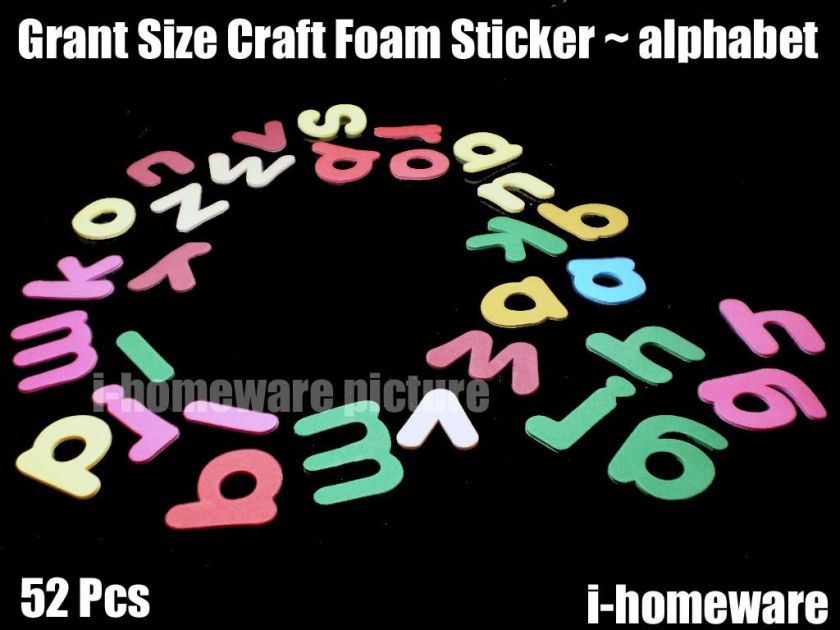 50   100 Pcs x ALPHABET LETTER Craft Foam 3D Crafts Self Adhesive 