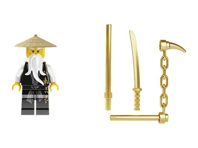 Brand Korea Lego 2255 Ninjago Spinners Minifigures Set Weapons Sensei 