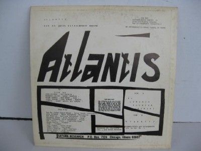 Sun Ra Atlantis Saturn Research ESR 507 Rare Original Avant Jazz LP 