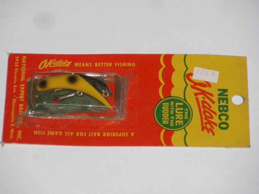 Nebco OK Doke Vintage Fishing lure Tuff find 2 1/4  