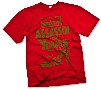 Assassin Of Youth Vintage Marijuana B Movie pot T Shirt  