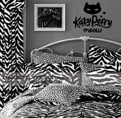 Katy Perry Cat Vinyl Wall Quote Decal KATY PERRY MEOW  