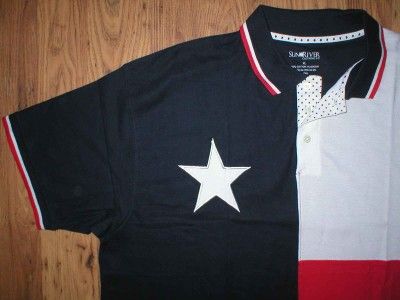 Texas Flag NEW Mens Polo Shirt Red White Blue Stars  