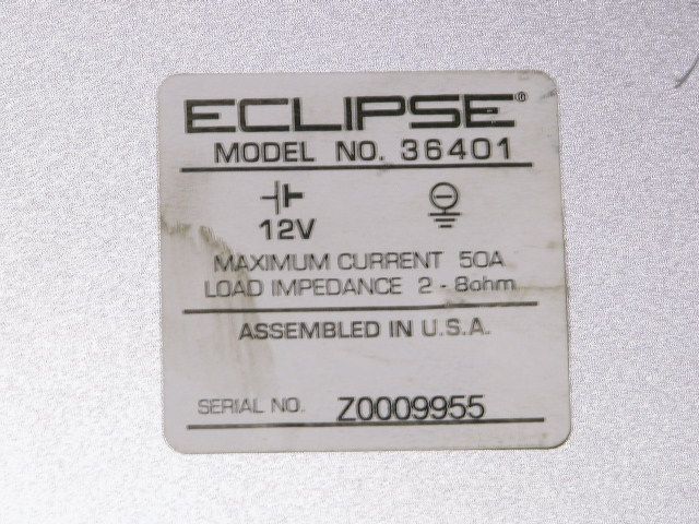 Eclipse 4 2 3 Channel car Amplifier 36401  