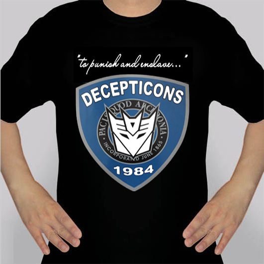 Transformers Barricade Police Car T Shirt  