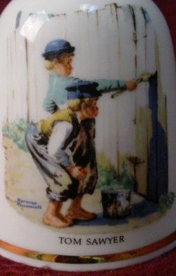 DANBURY MINT Norman Rockwell BELL Series TOM SAWYER 1977  