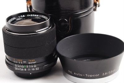 TOPCOR TOPCON AUTO RE 35MM F/2.8 LENS SET TOKYO KOGAKU  