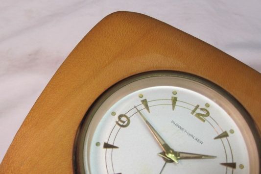 PHINNEY WALKER ALARM CLOCK~MAPLE~MID CENTURY~HEYWOOD WAKEFIELD~EAMES 