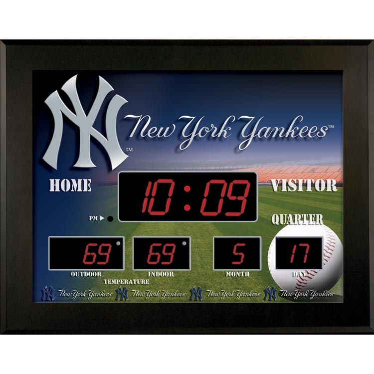 New York Yankees Illuminated Scoreboard LED Wall Clock  