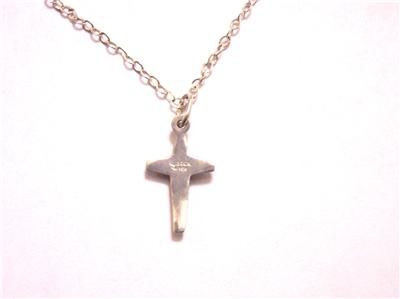 VINNTAGE BLACK HILLS 10K SOLID GOLD & SILVER CROSS NECKLACE  