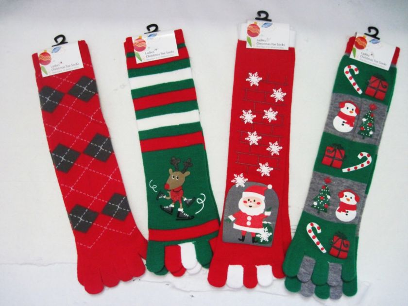 CHRISTMAS Toe Socks ~ CHOICE ~ Ladies 4 10 ~ NEW  