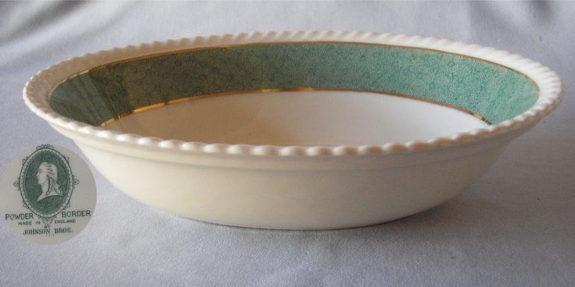 Oval Veg Bowl Johnson Brothers Bros China Powder Border  