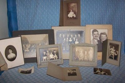 LOT OF 11 ANTIQUE VICTORIAN PHOTOGRAPHS CABINET PHOTOS  