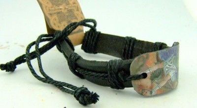 Religious Leather St Michael Wrist Saint Bracelet Catholic Christian 