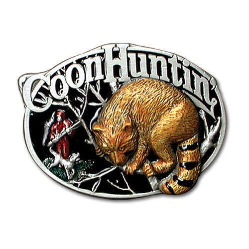 Coon Hunting   Racoon Belt Buckle  