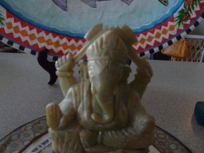 Marble carving of Ganesha, Elephant head diety of India  