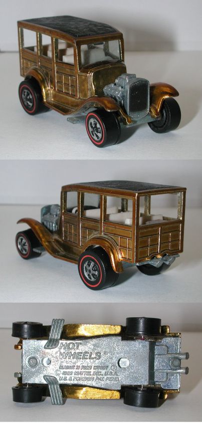 Redline Hotwheels 1969 Gold Classic 31 Ford Woody  