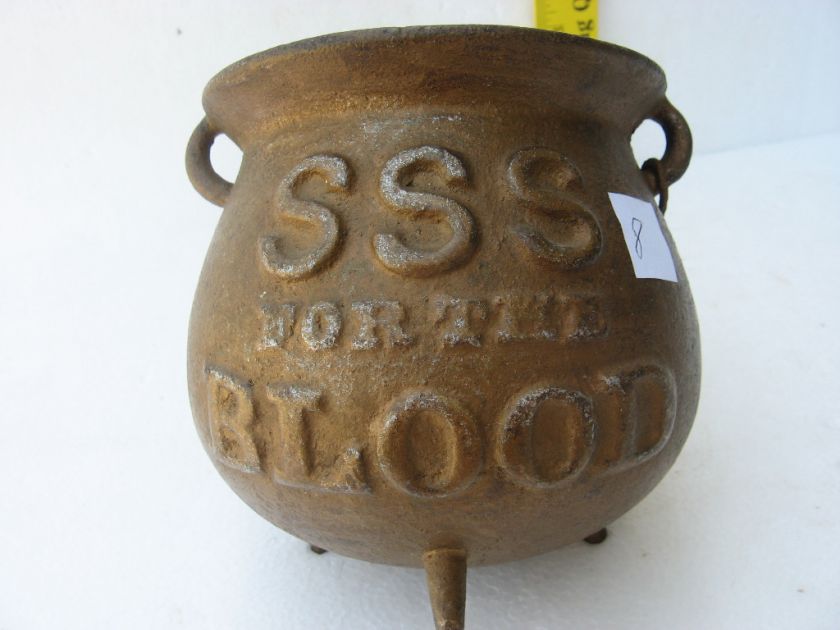 ANTIQUE DRUG STORE ADVERTISING S.S.S.CAST IRON  