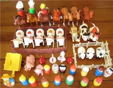   FISHER PRICE LITTLE PEOPLE HORSE COW FARM ANIMALS PIG SHEEP DOG  