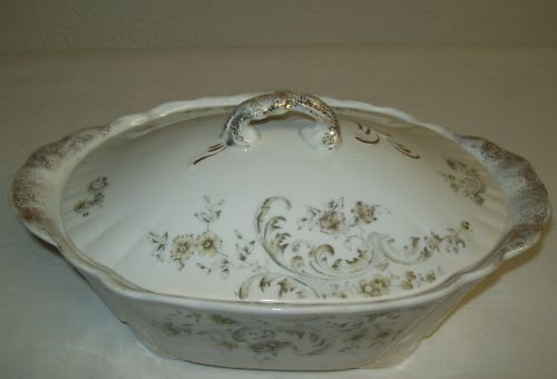 1800S WARWICK CHINA LIDDED TERN. BOWL MARKED  