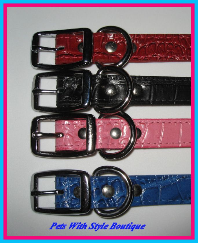 Beautiful Crocodile embossed Genuine Leather. Pink , Blue , Black 