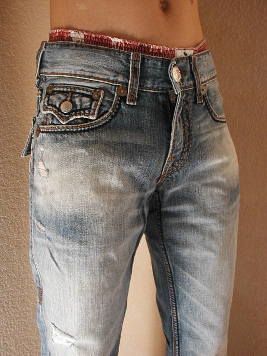   Billy giant big T jeans in high plains. Dark brown/light brown