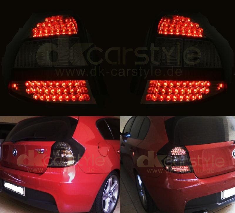 BMW E87 1 Series 5 doors LED Tail lights / Rear lights smoked / black 