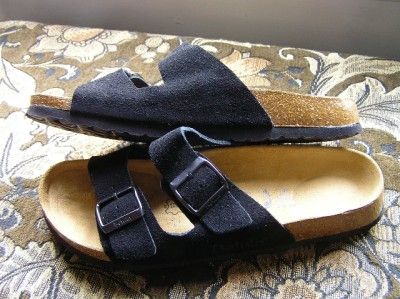 Birkenstock BETULA BOOGIE Suede Nubuck SANDALS BLACK  