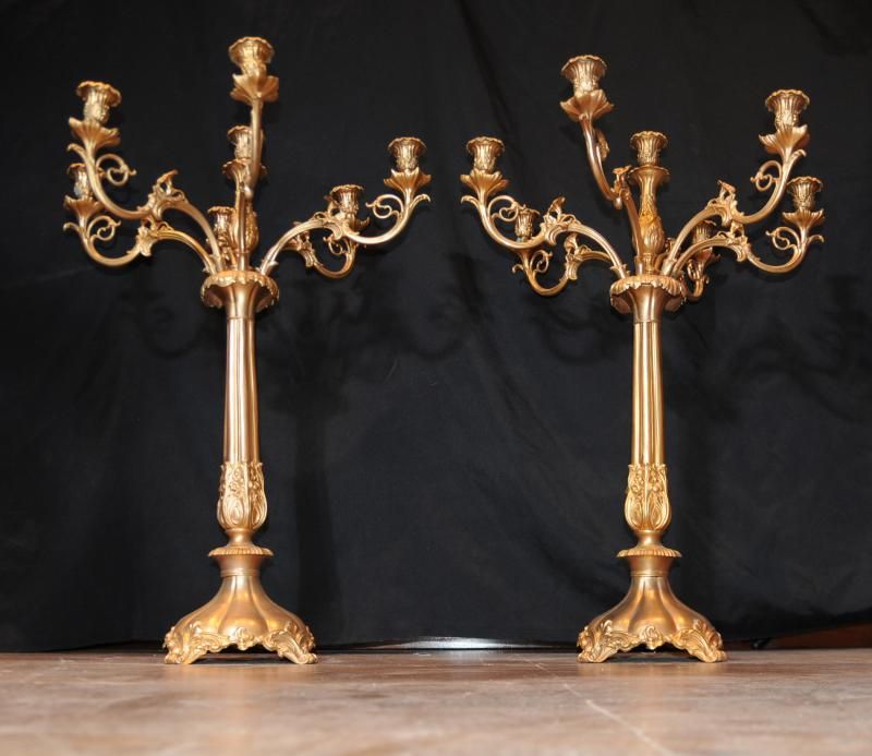 Pair Ormolu Candelabras Matthew Boulton Victorian  