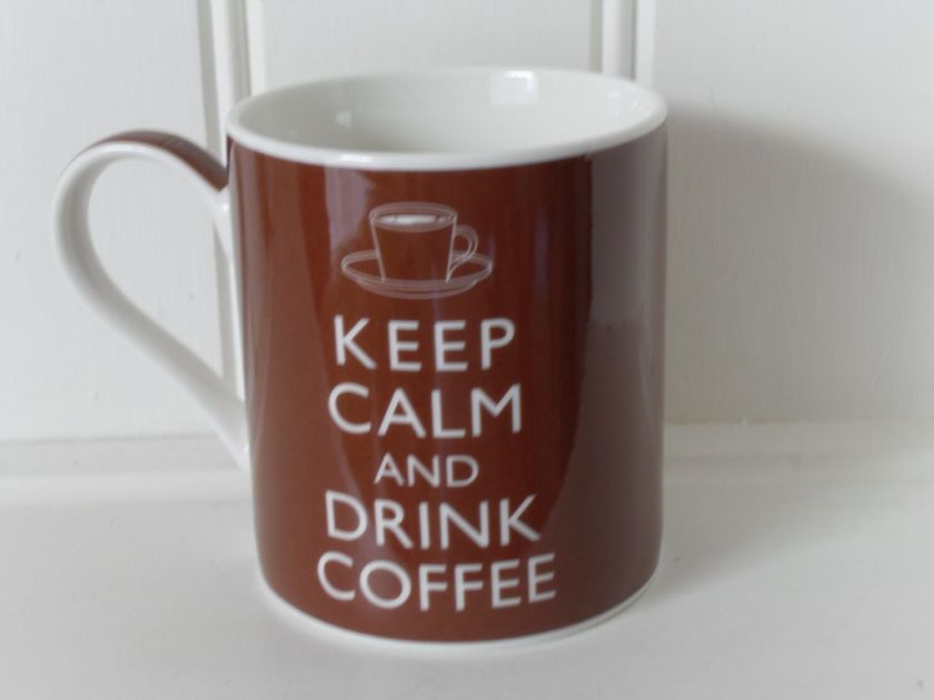   AND DRINK TEA OR KEEP CALM AND DRINK COFFEE CHINA BOXED MUG  