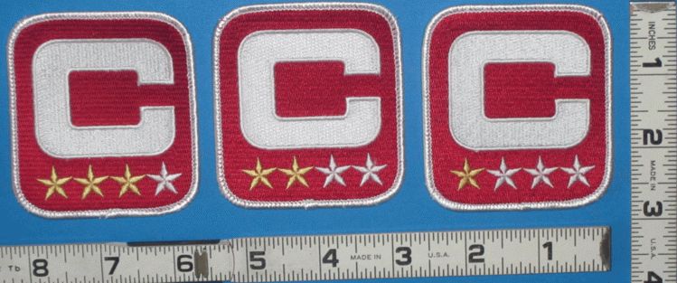 NY NEW YORK GIANTS CAPTAIN C RED NFL JERSEY PATCH  
