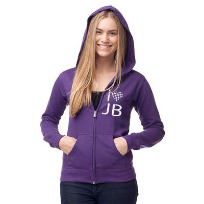 HEART JB HOODIE SWEAT SHIRT BIEBER T LOVE JUSTIN  