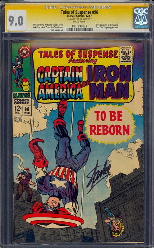 TALES OF SUSPENSE #96 CGC 9.0 SIGNATURE SERIES STAN LEE CERT 