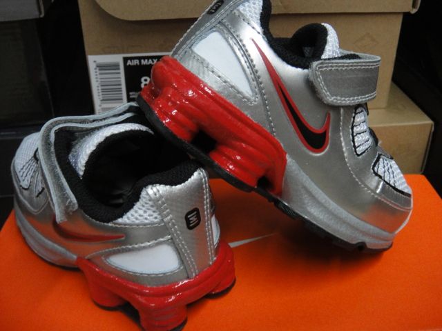 Nike Shox Turbo Silver Red Toddler Infant Shoes Sz 3  