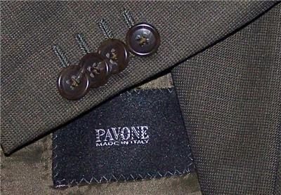 44L Pavone ITALIAN GREEN SUPER 110s WOOL 3Btn sport coat jacket suit 