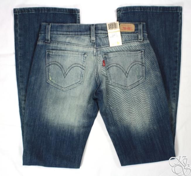 LEVIS JEANS 524 Too Superlow Boot Cut Ultra Low Rise Desert Sky Denim 