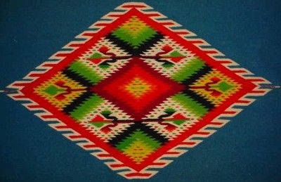Old Mexican Saltillo Rainbow Serape Blanket   Finely woven wool 86 x 